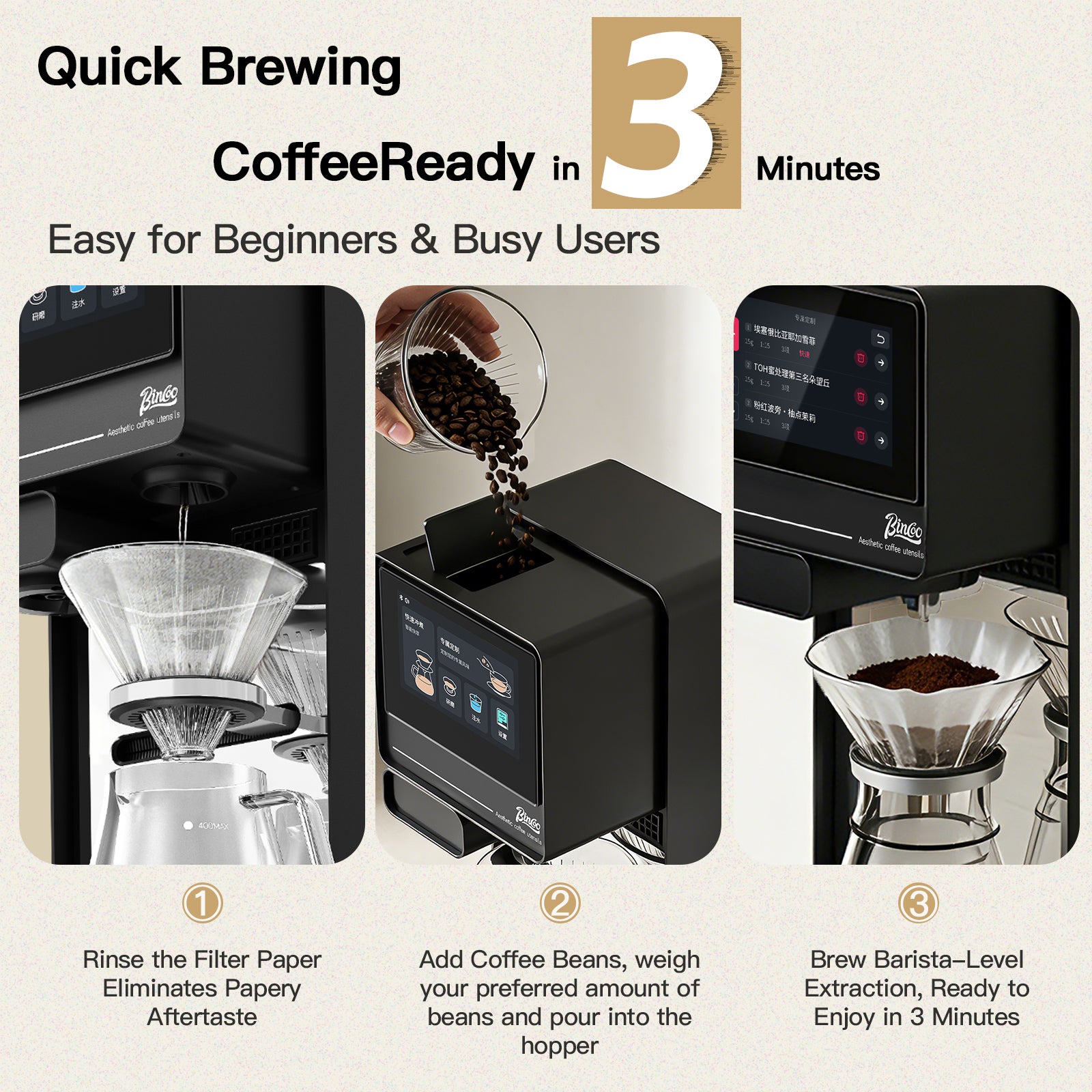 Bincoo Automatic Pour Over Coffee Machine